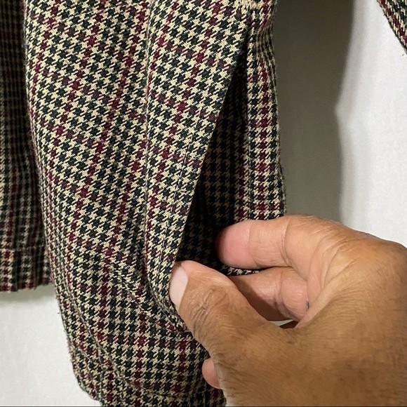 BonWorth Small Houndstooth Checked Bomber Jacket size XL- Petite - Picture 6 of 11